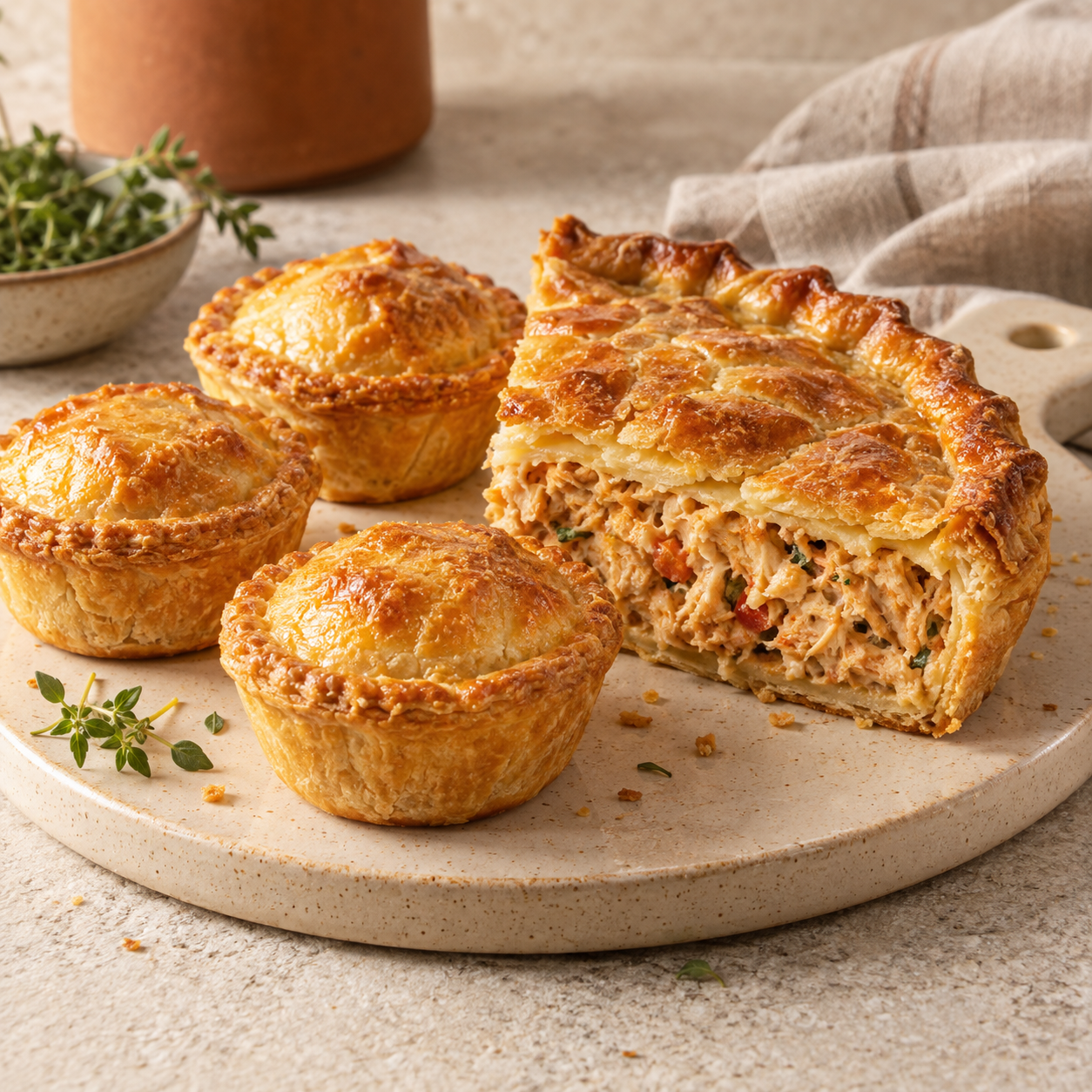 Empadas e torta salgada artesanais